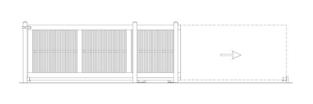 PORTAIL COULISSANT VERTICALE SKYLINE AUTOPORTANT 310/450 COLONNES