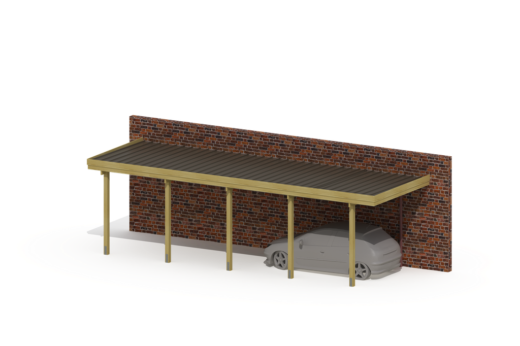 CARPORT ANNEXE 910X314CM TOLE