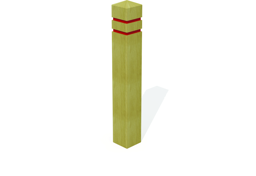 BORNE FIXES PIN 150CM (14X14CM) - 2 ENTAILLES