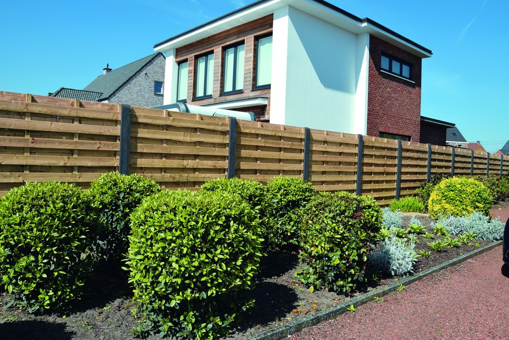 BETONNEN GLEUFPAAL 275CM (GLEUF 4CM) - HOEK ANTRACIET