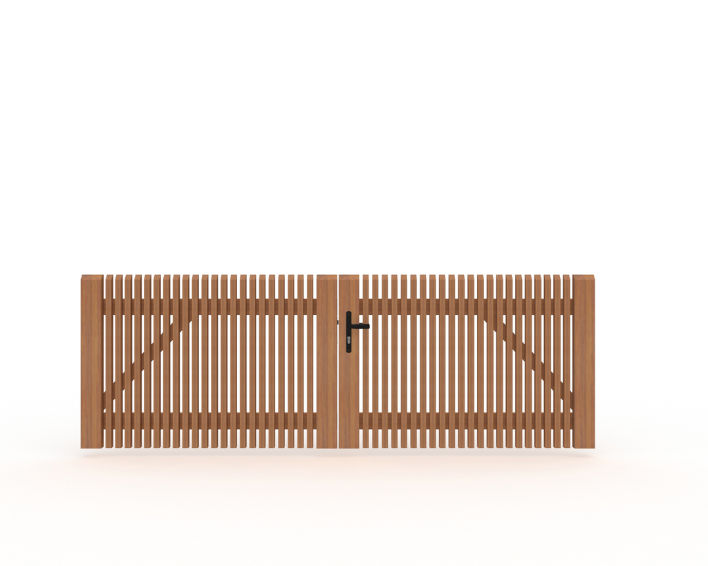 PATIO POORT VERTICAAL PADOUK 100X300CM