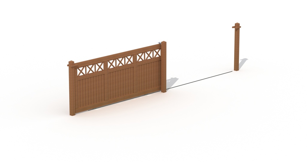 PORTAIL COULISSANT DECO RAIL 410/450 COLONNES