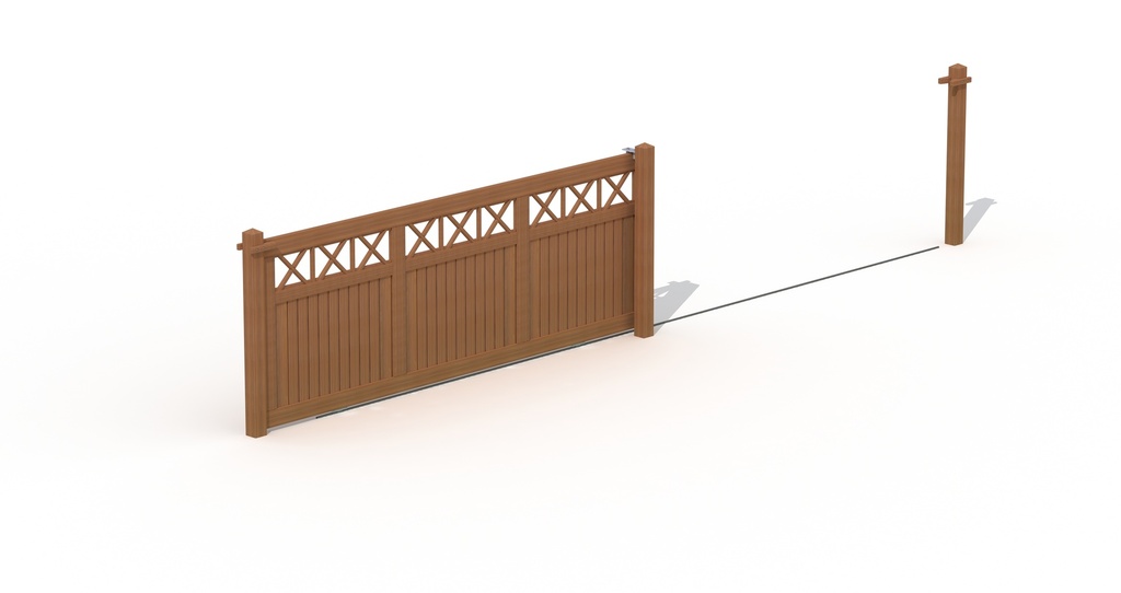 PORTAIL COULISSANT DECO RAIL 470/510 POTEAUX