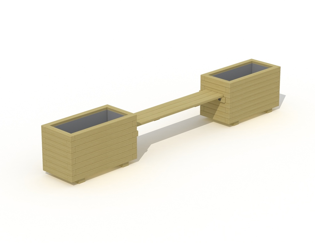 SUPPLEMENT BANC ENTRE 2 JARDINIÈRES 1.6M