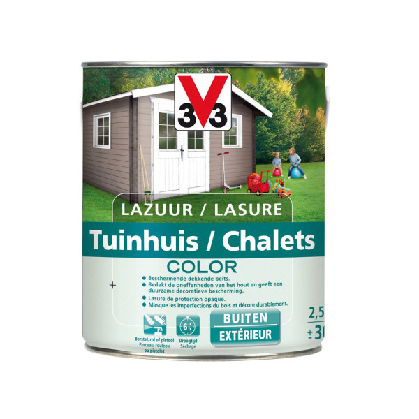 V33 LASURE CHALET TONS BOIS COLOR - ICE WHITE
