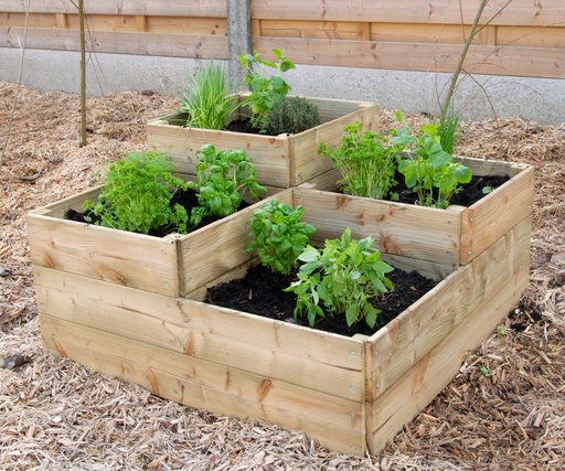 [MV090] BAC POTAGER 4 COMPARTIMENT 88X88X50 CM