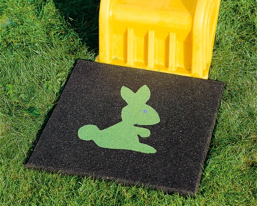 [0836*] RUBBERTEGEL ZWART 60X60X2.5CM