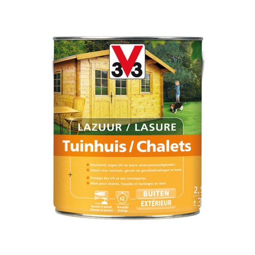 [V001*] V33 LASURE CHALET TONS BOIS SATIN