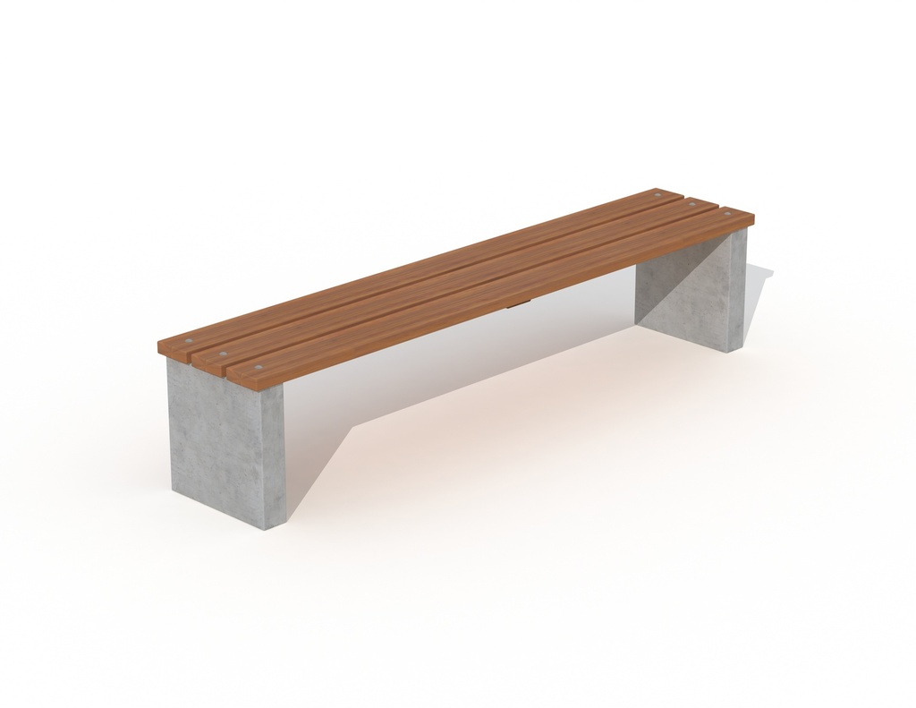 [P214] BANC BUDAPEST MODERNE BOIS TROPICAL