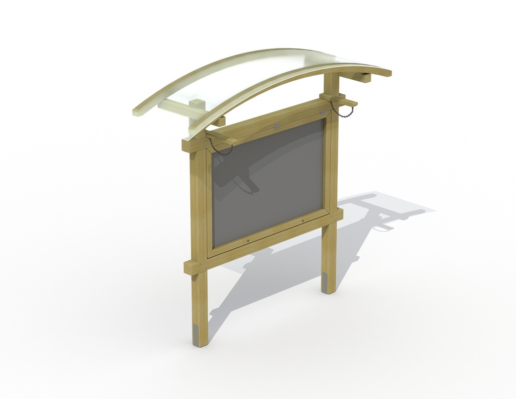 [L010*] PANNEAU D INFORMATION FOREST AVEC TOIT EN POLYC.
