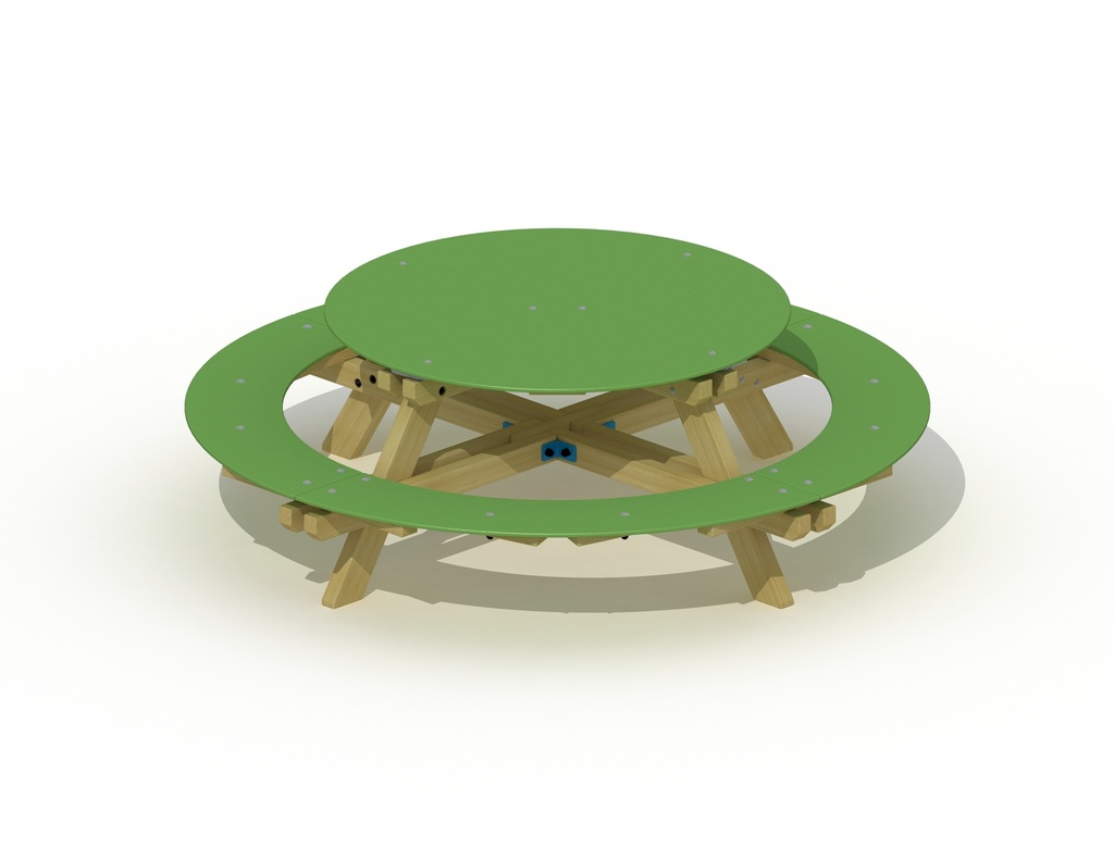 [P0531] TABLE DE PIQUE-NIQUE RONDE POUR ENFANTS 