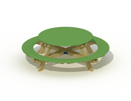 [P0531] TABLE DE PIQUE-NIQUE RONDE POUR ENFANTS 
