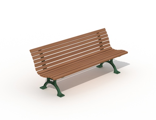 [P801] BANC ROME BOIS DUR